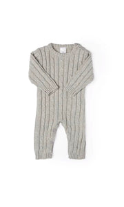 Grey Cable-Knit Playsuit