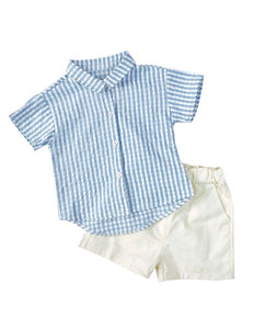 Two-piece Blue Gingham Set