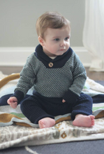 Load image into Gallery viewer, Charmer Recycled Cotton Baby/Toddler Sweater - Teal
